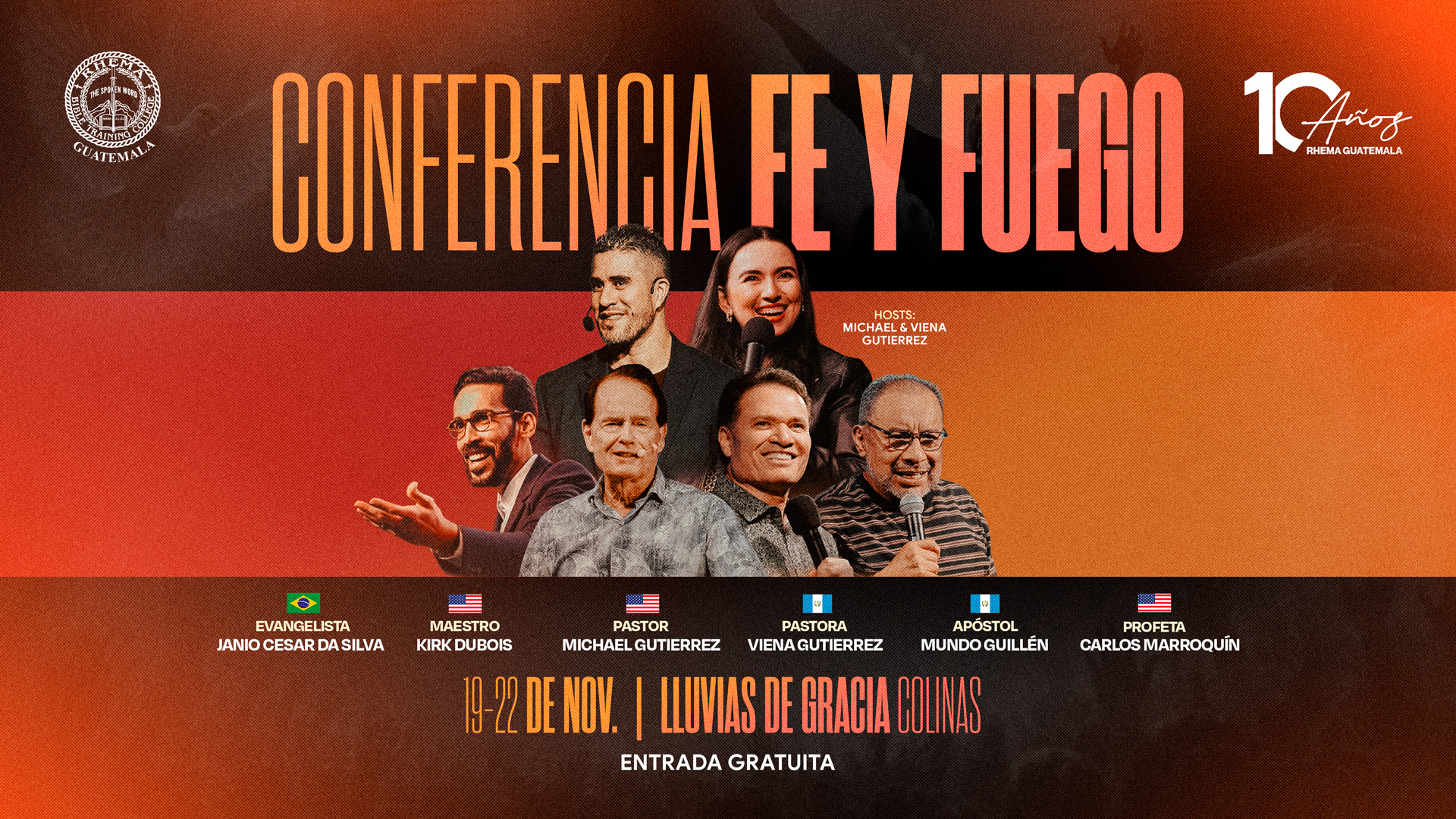Conferencia Fe y Fuego - 10 años de Rhema Guatemala